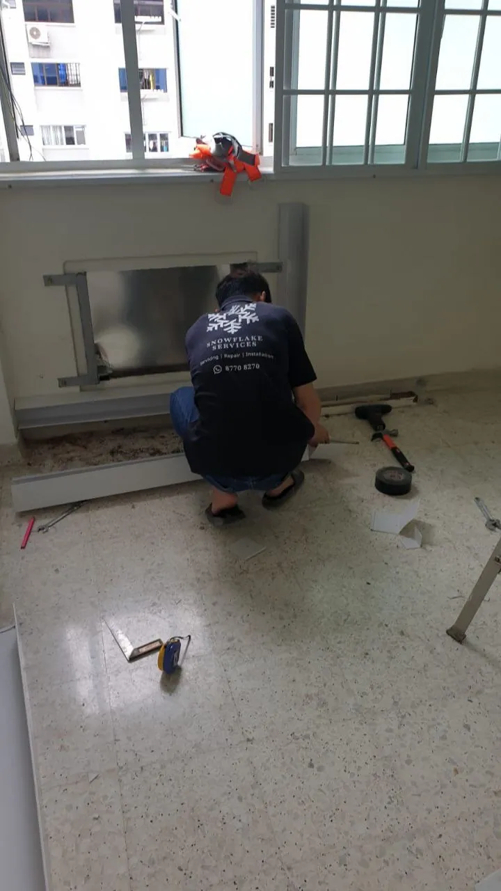 Snowflake Aircon on-site work